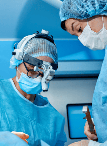 Surgeons performing surgery
